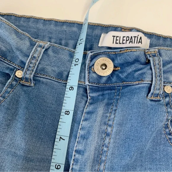 Telepatia Bell Bottom Floral Embroidered Jeans ~ 11 - Picture 7 of 10